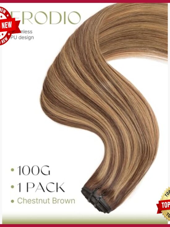 Remy Human Hair Clip-In Extensions 100g 7-Piece Heat Resistant main image 6